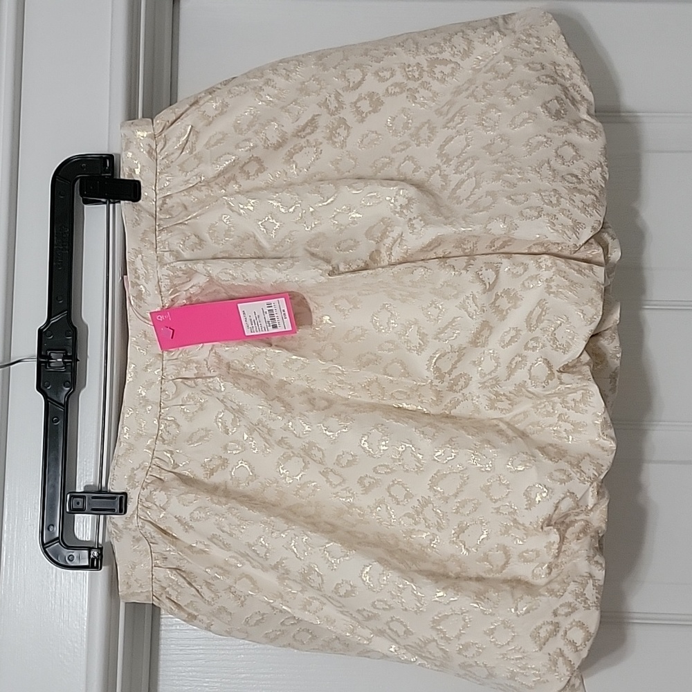 Lilly Pulitzer Gold leopard bubble skirt